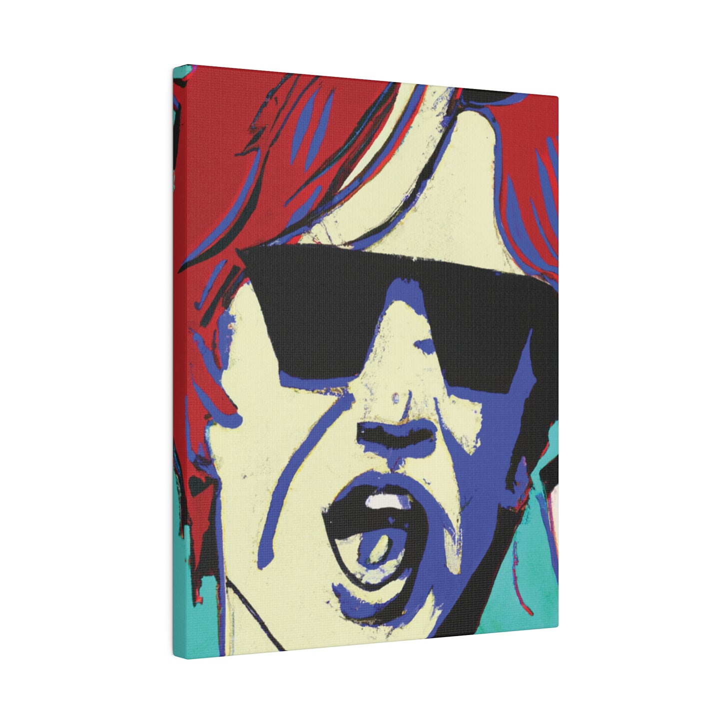 3245Z - Rockstar Painting Print | Face | Abstract | Poster | Home Decor | Wall Art | Music Art | Canvas