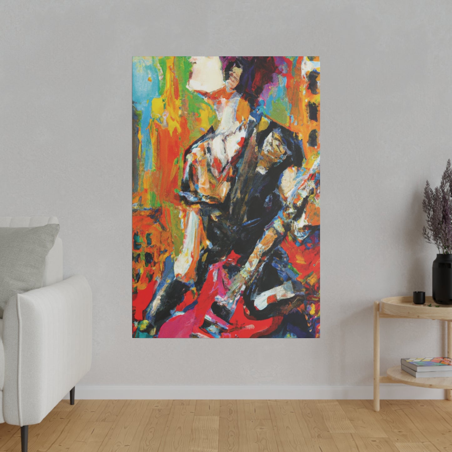 5867V - Rockstar Oil Painting Style Print | Poster | Home Decor | Wall Art | Music Art | Canvas