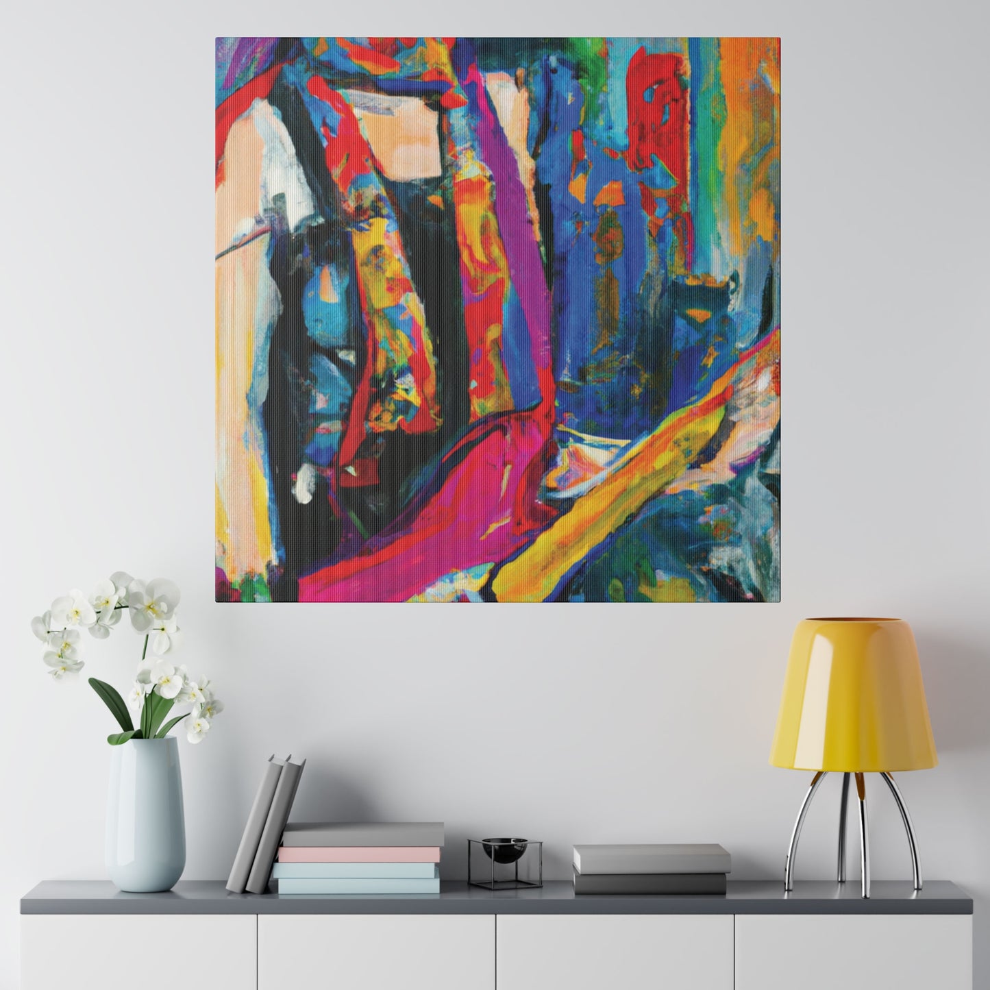 9798G - Rockstar Oil Painting Style Print | Poster | Home Decor | Wall Art | Music Art | Canvas