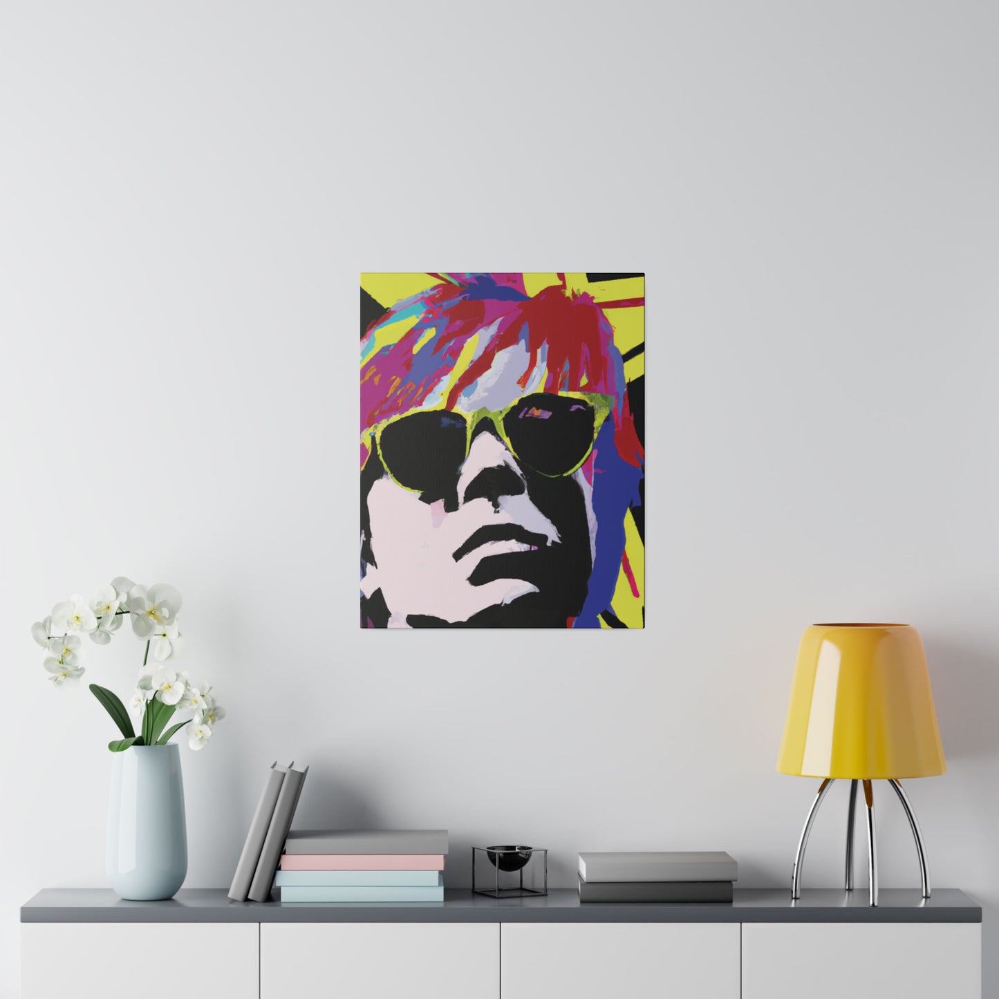 2184J - Rockstar Painting Print | Face | Abstract | Poster | Home Decor | Wall Art | Music Art | Canvas