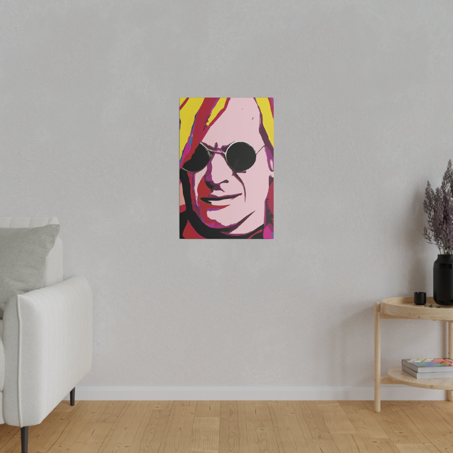 4125F - Rockstar Painting Print | Face | Abstract | Poster | Home Decor | Wall Art | Music Art | Canvas