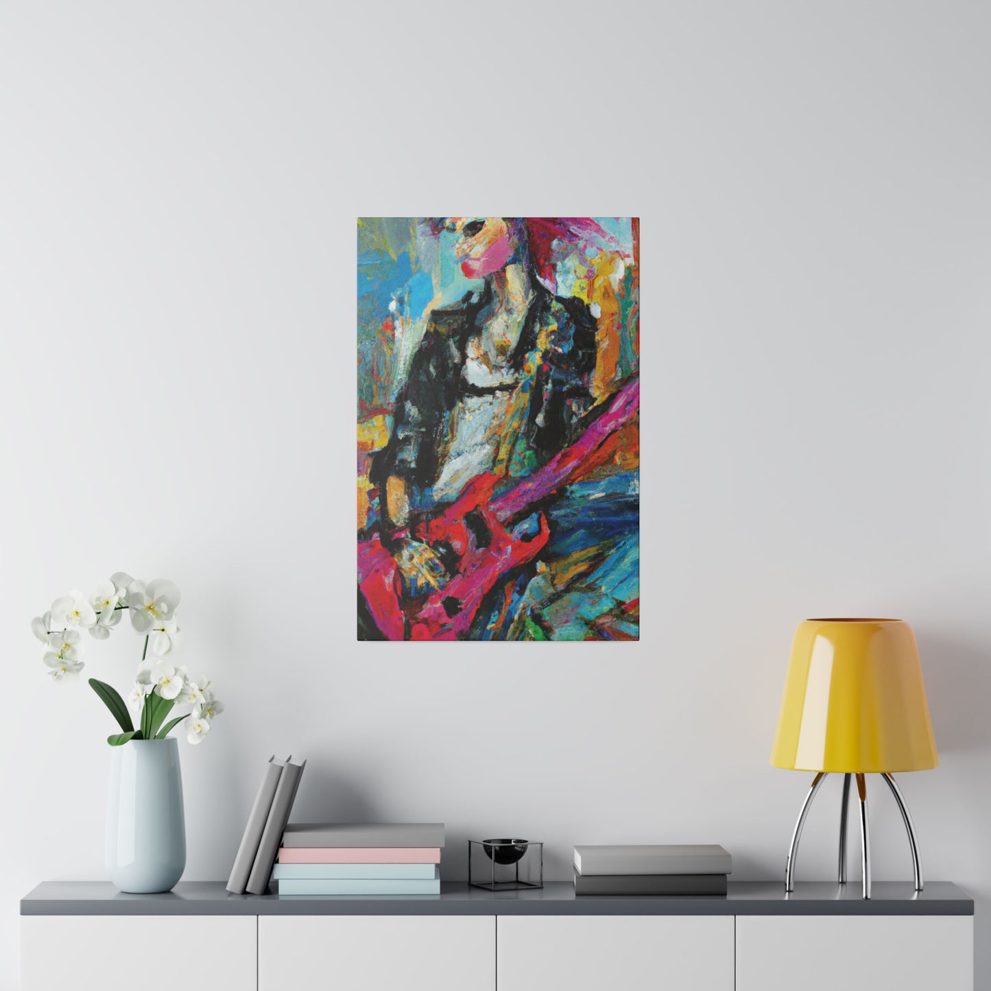 472O - Rockstar Oil Painting Style Print | Poster | Home Decor | Wall Art | Music Art | Canvas