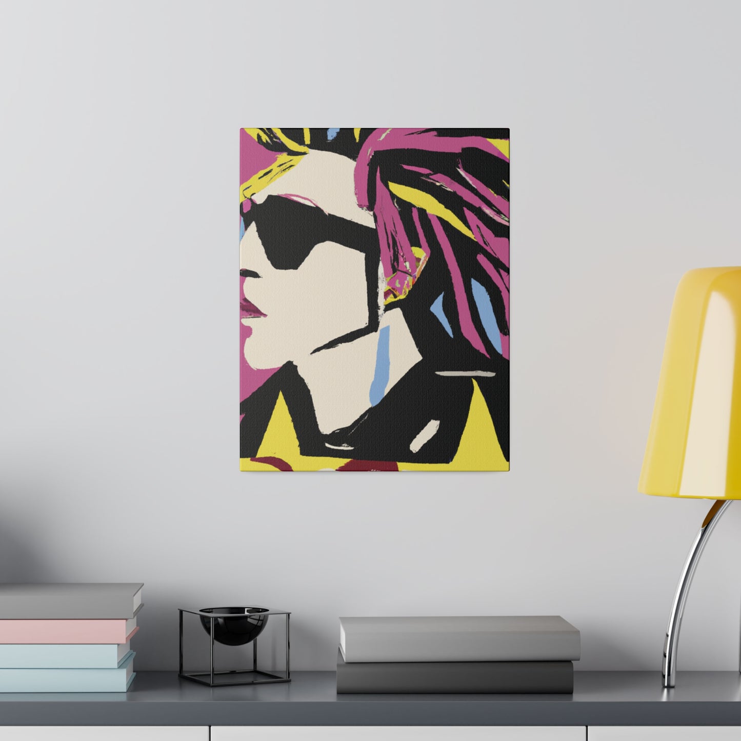 6201W - Rockstar Painting Print | Face | Abstract | Poster | Home Decor | Wall Art | Music Art | Canvas