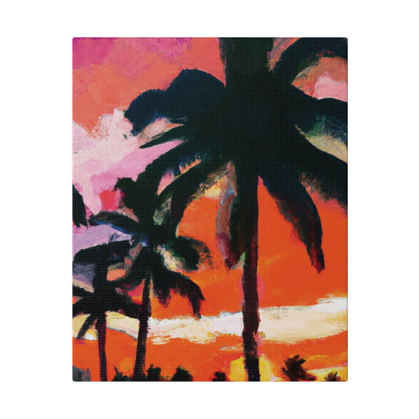 2734M - Miami Beach Sunset Painting Print | Miami | Beach | Sunset | Poster | Home Decor | Wall Art | Canvas