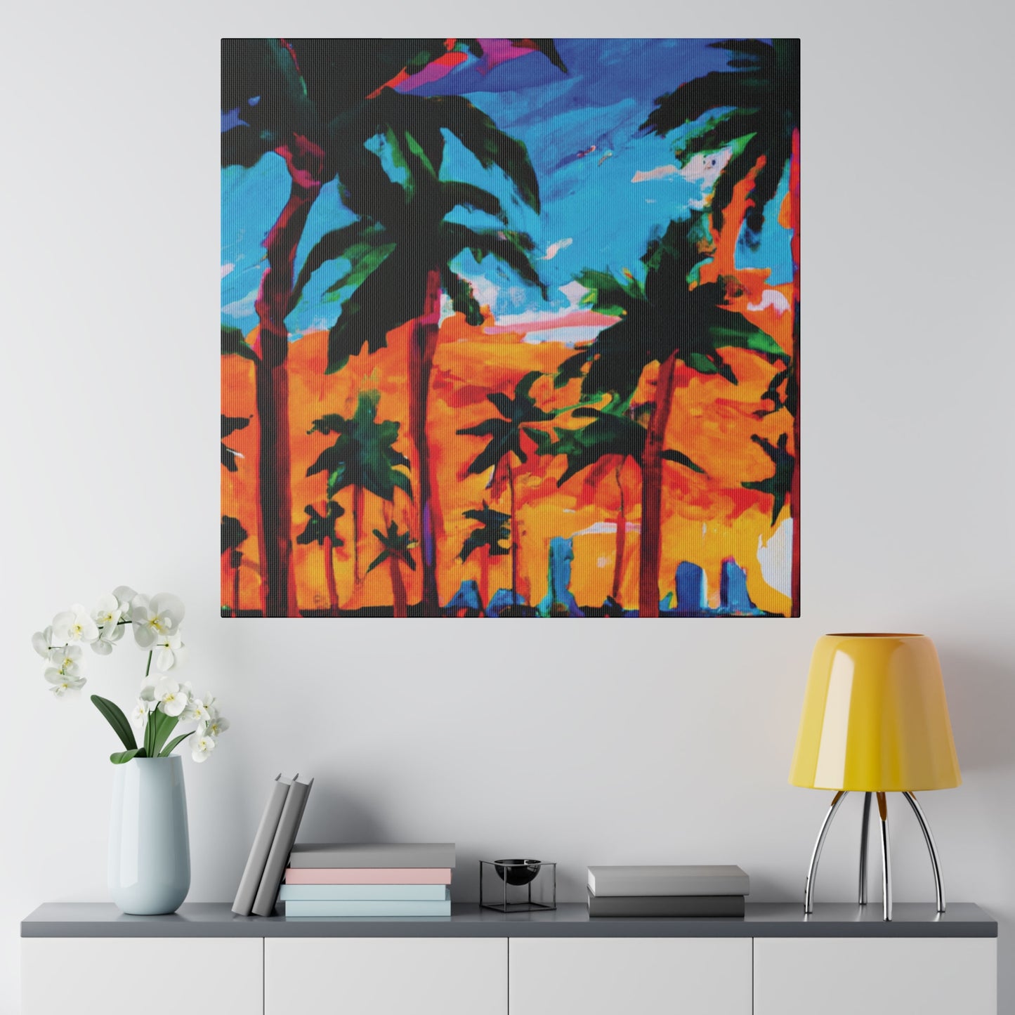 8453X - Miami Beach Sunset Painting Print | Miami | Beach | Sunset | Poster | Home Decor | Wall Art | Canvas