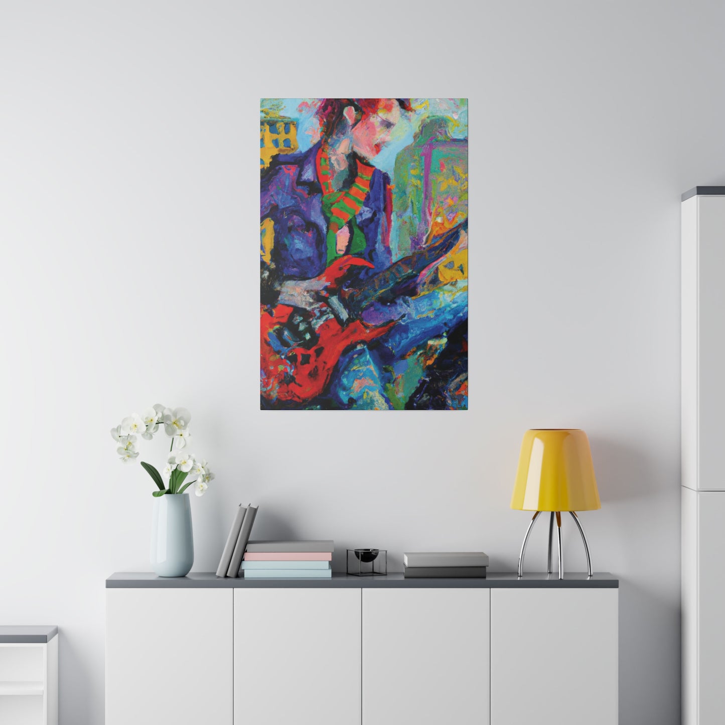 5227E - Rockstar Oil Painting Style Print | Poster | Home Decor | Wall Art | Music Art | Canvas