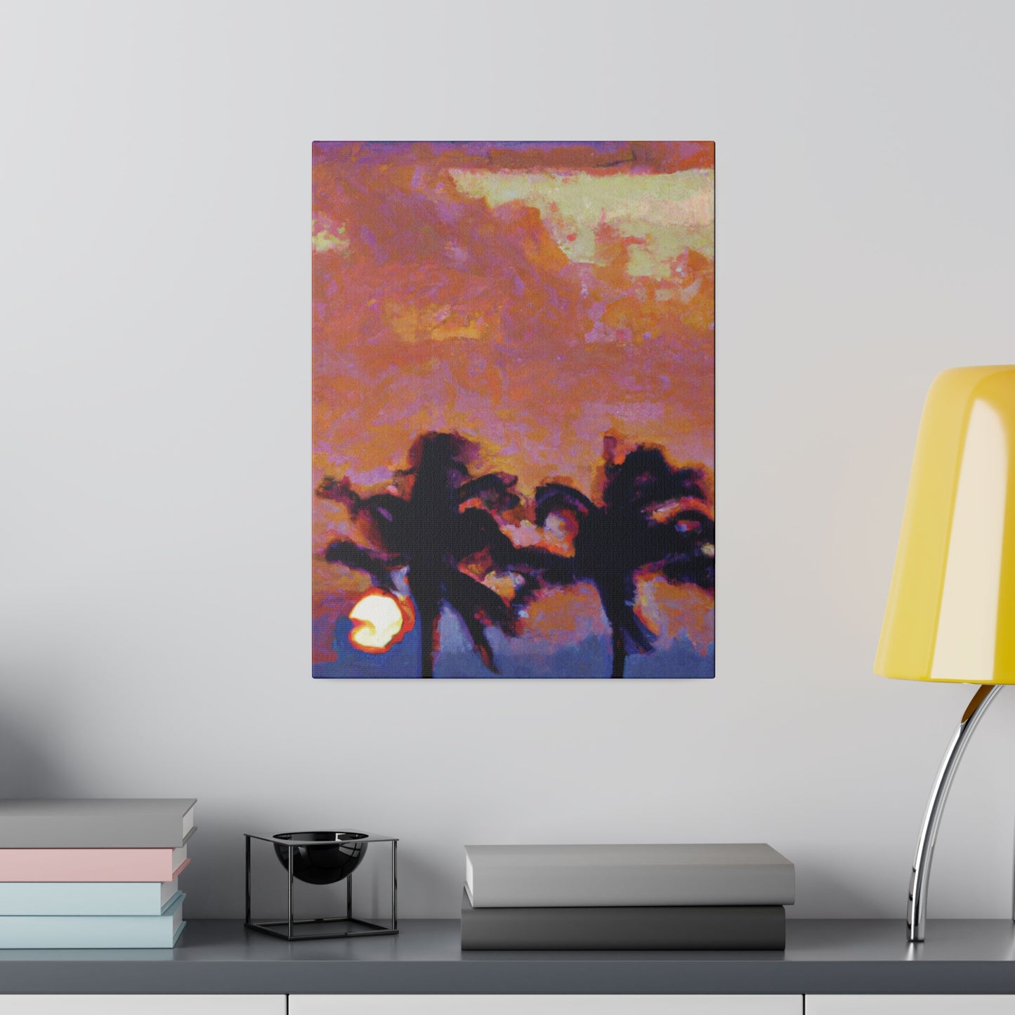 8235O - Miami Beach Sunset Painting Print | Miami | Beach | Sunset | Poster | Home Decor | Wall Art | Canvas