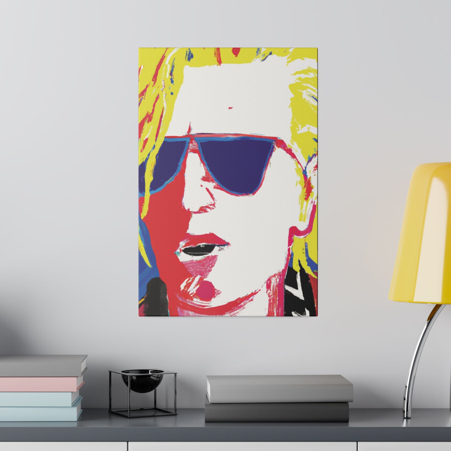 7405Y - Rockstar Painting Print | Face | Abstract | Poster | Home Decor | Wall Art | Music Art | Canvas