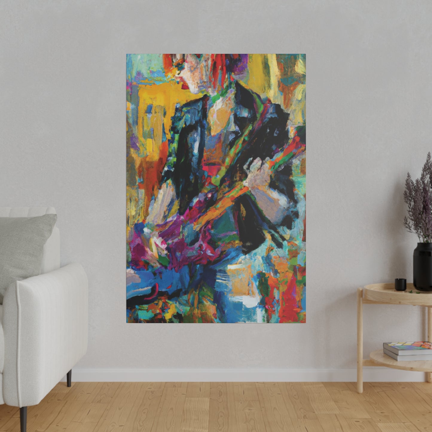 4813Q - Rockstar Oil Painting Style Print | Poster | Home Decor | Wall Art | Music Art | Canvas