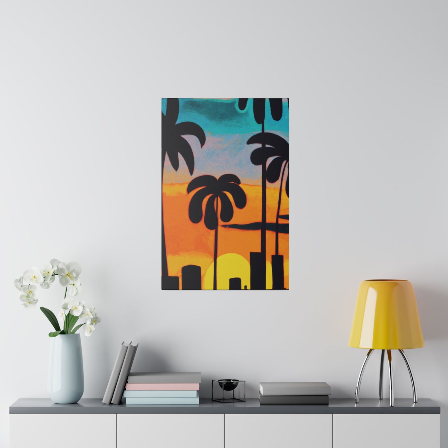 6878U - Miami Beach Sunset Painting Print | Miami | Beach | Sunset | Poster | Home Decor | Wall Art | Canvas