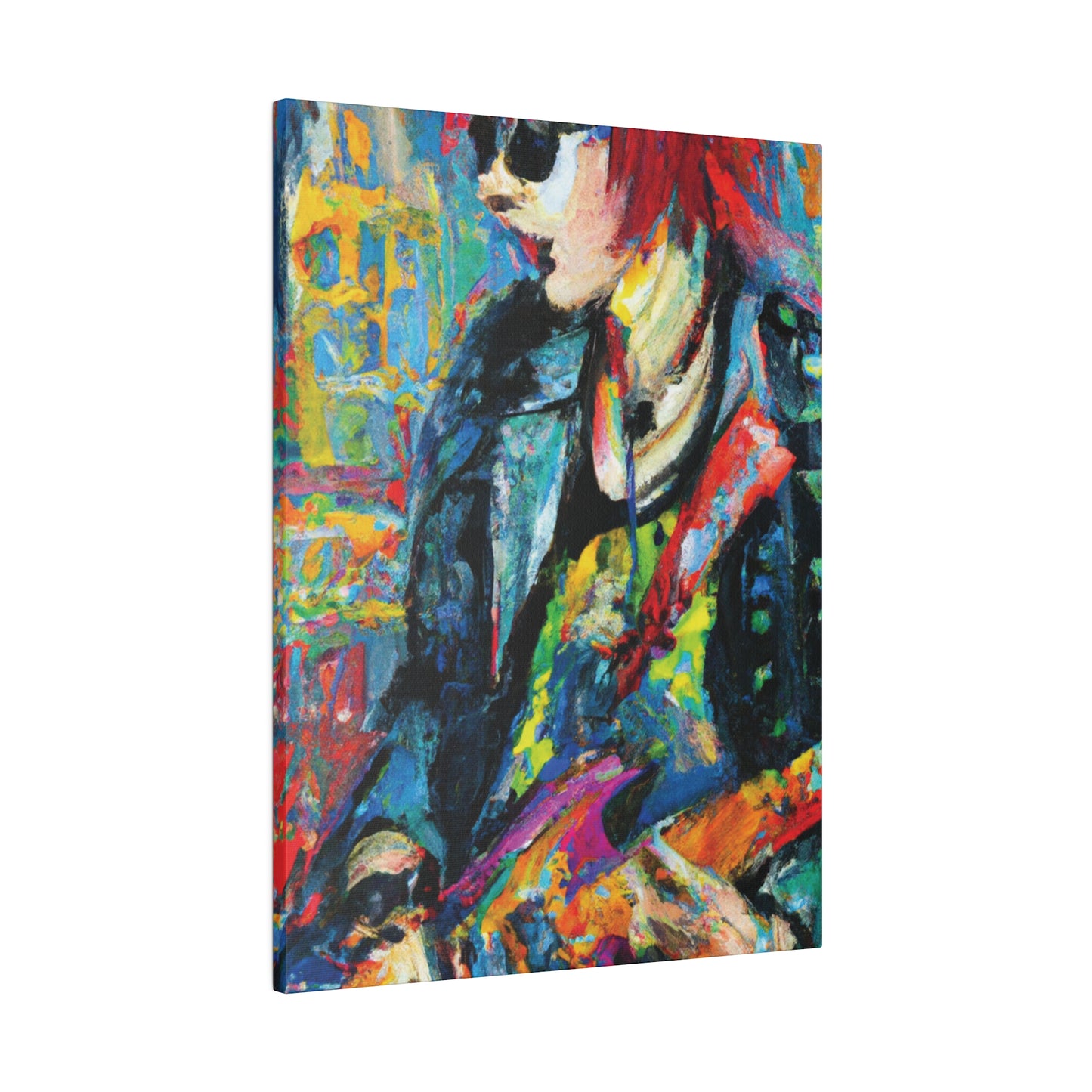 1754P - Rockstar Oil Painting Style Print | Poster | Home Decor | Wall Art | Music Art | Canvas