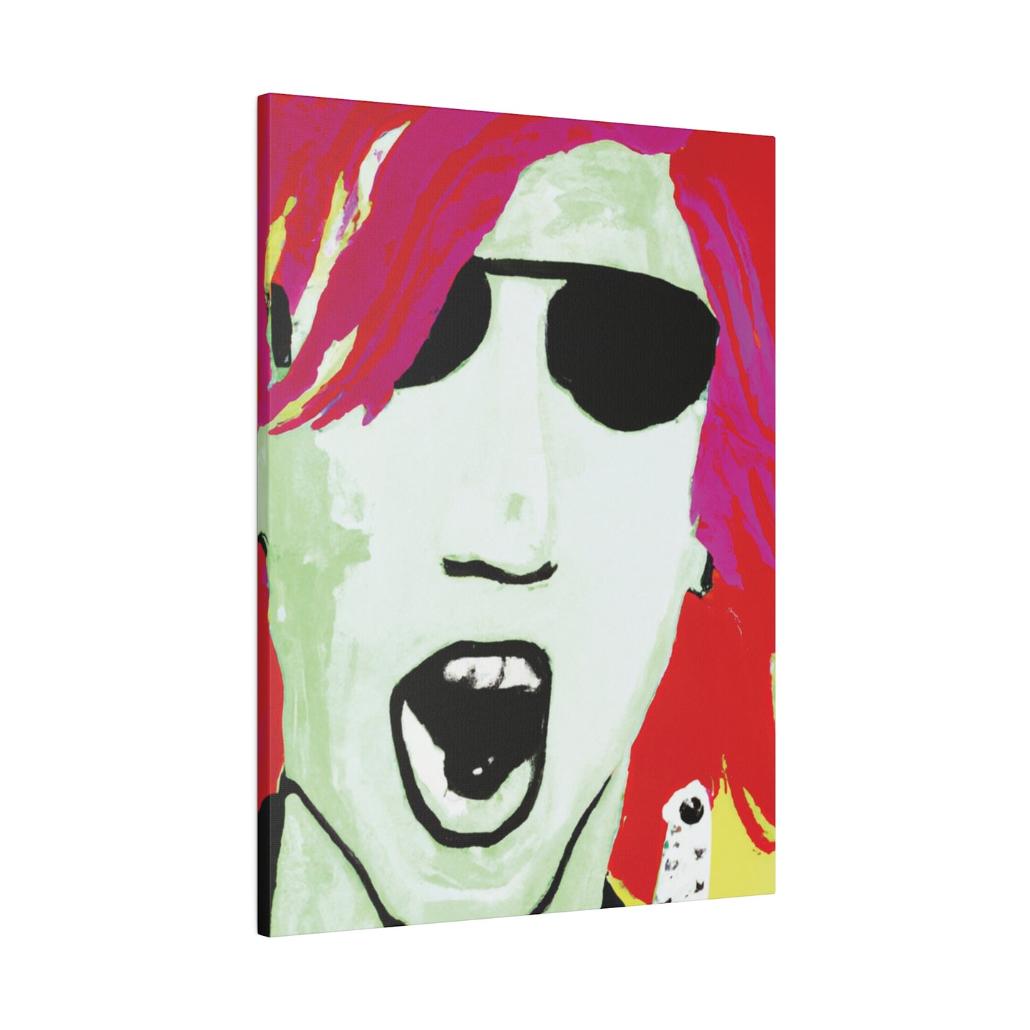 4662J - Rockstar Painting Print | Face | Abstract | Poster | Home Decor | Wall Art | Music Art | Canvas