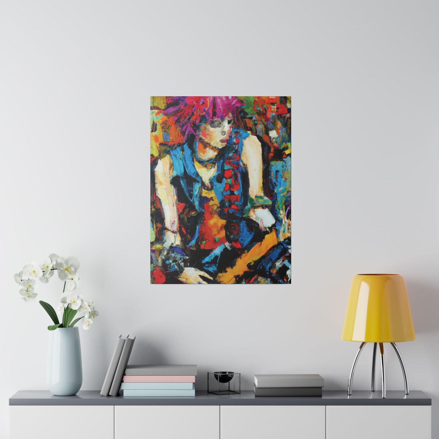 5373K - Rockstar Oil Painting Style Print | Poster | Home Decor | Wall Art | Music Art | Canvas