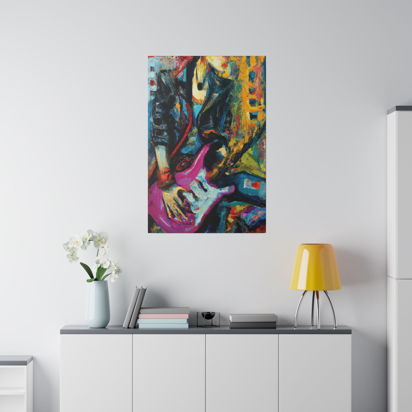 6873X - Rockstar Oil Painting Style Print | Poster | Home Decor | Wall Art | Music Art | Canvas