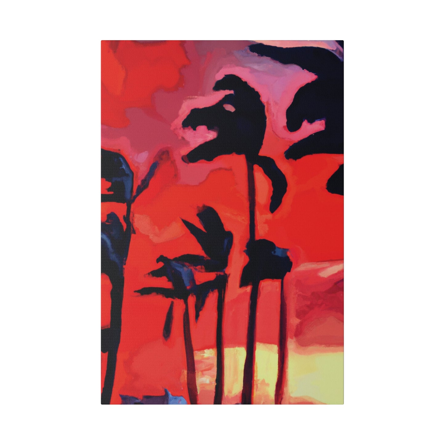 7933T - Miami Beach Sunset Painting Print | Miami | Beach | Sunset | Poster | Home Decor | Wall Art | Canvas