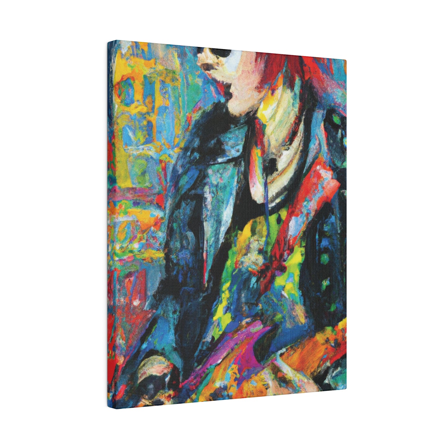 1754P - Rockstar Oil Painting Style Print | Poster | Home Decor | Wall Art | Music Art | Canvas