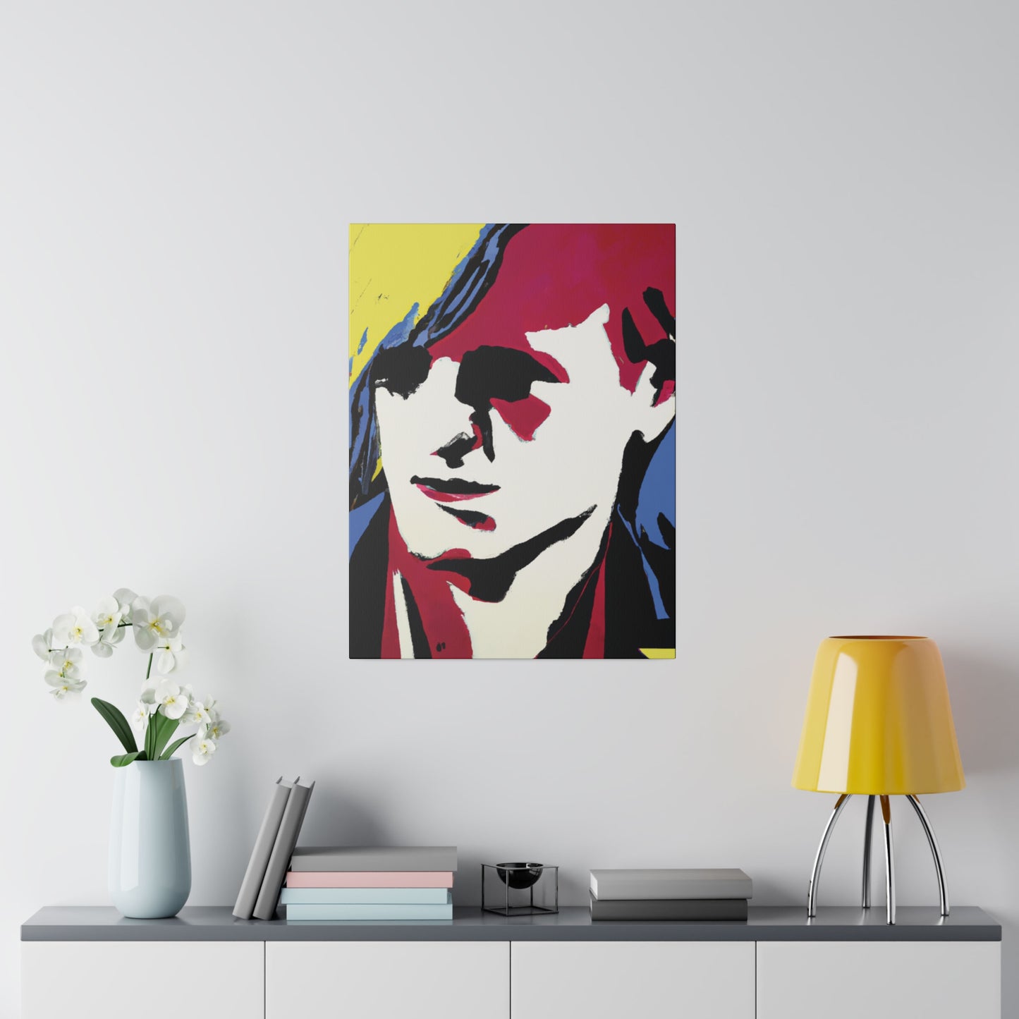 8246E - Rockstar Painting Print | Face | Abstract | Poster | Home Decor | Wall Art | Music Art | Canvas