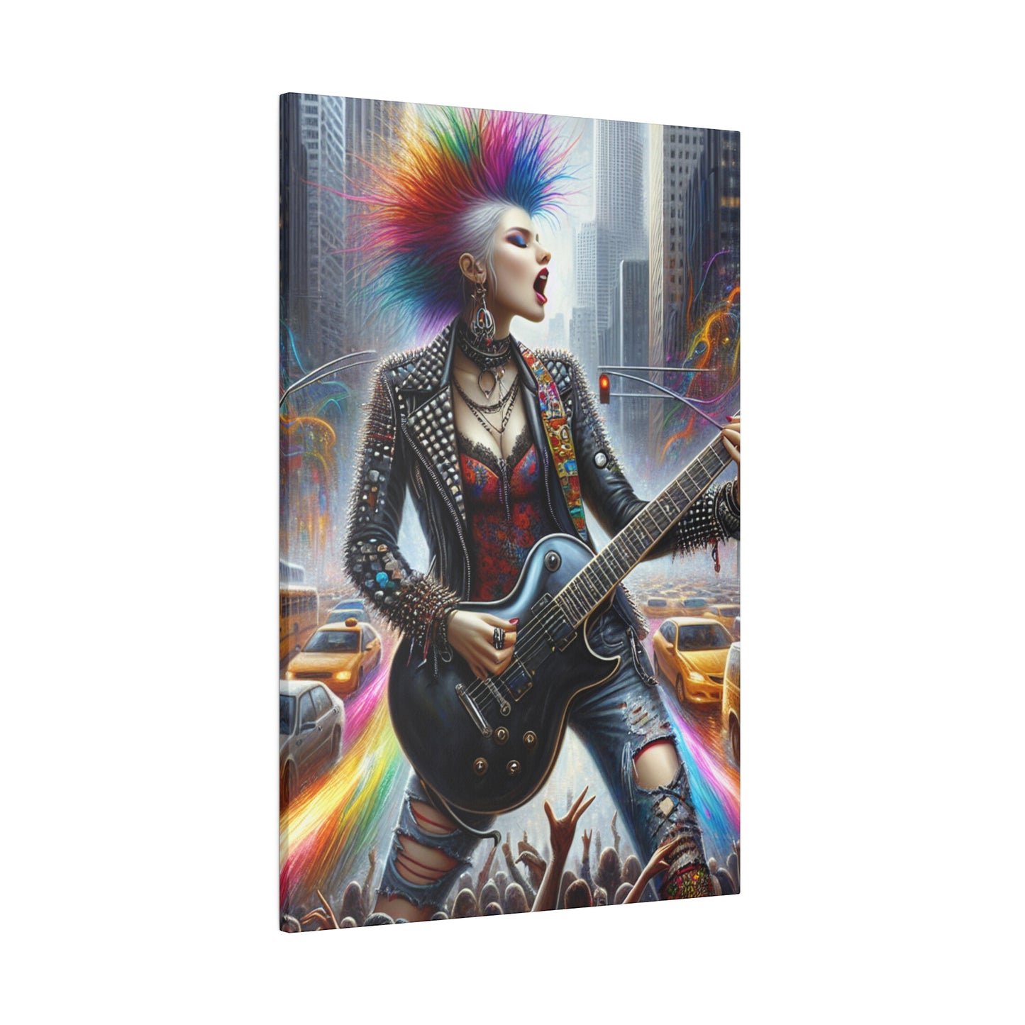 7301Z - Rockstar Oil Painting Style Print | Poster | Home Decor | Wall Art | Music Art | Canvas