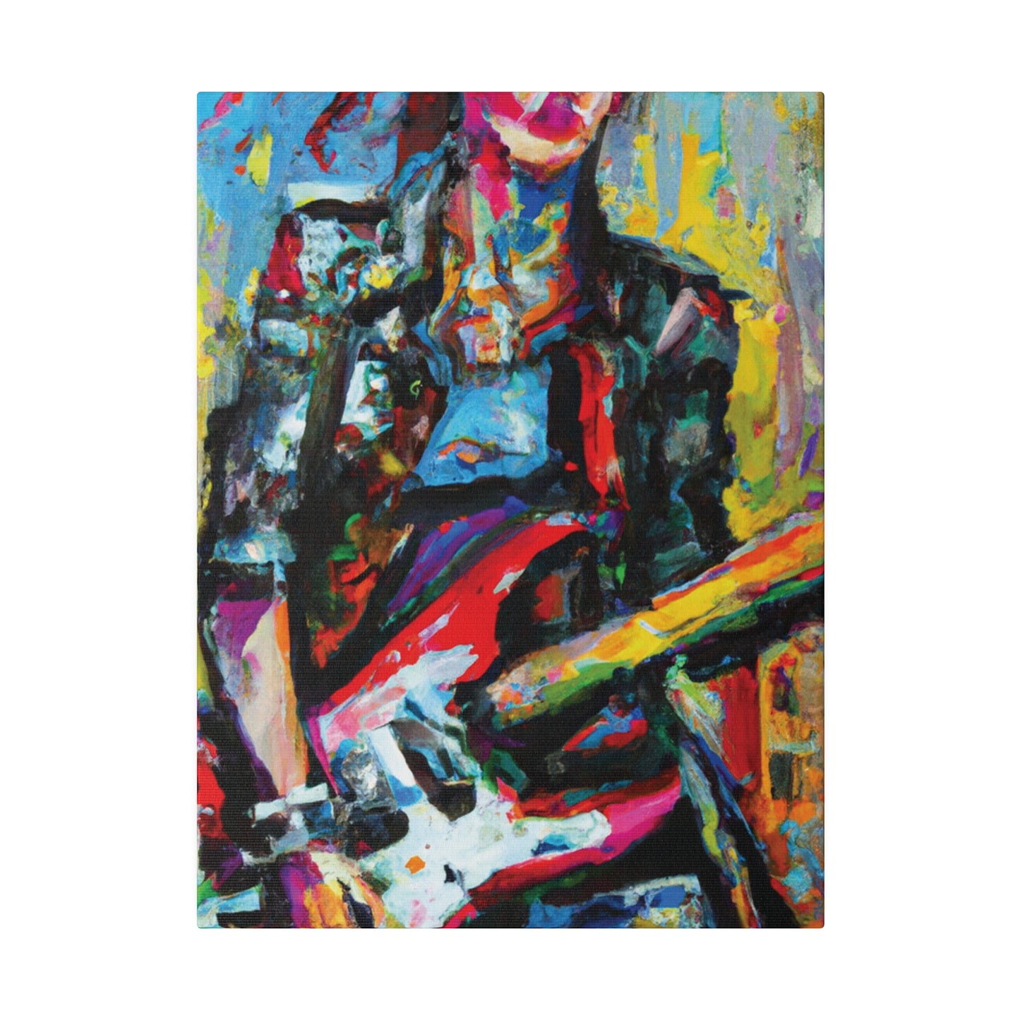 9010O - Rockstar Oil Painting Style Print | Poster | Home Decor | Wall Art | Music Art | Canvas