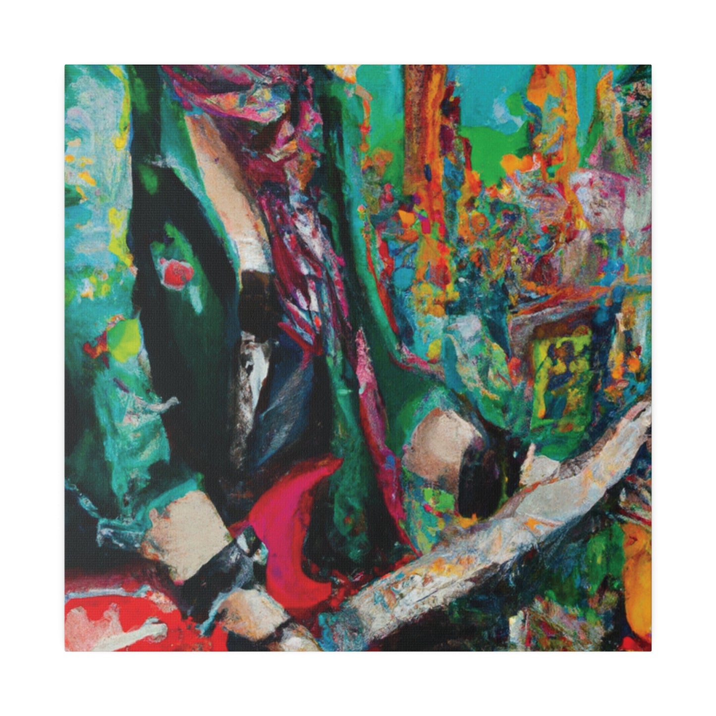 8679Y - Rockstar Oil Painting Style Print | Poster | Home Decor | Wall Art | Music Art | Canvas