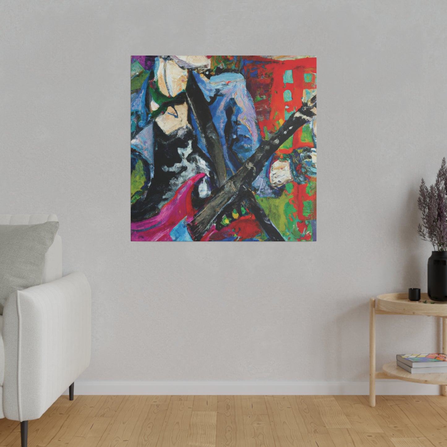 9194H - Rockstar Oil Painting Style Print | Poster | Home Decor | Wall Art | Music Art | Canvas