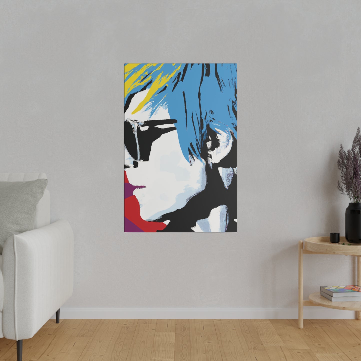 7456U - Rockstar Painting Print | Face | Abstract | Poster | Home Decor | Wall Art | Music Art | Canvas