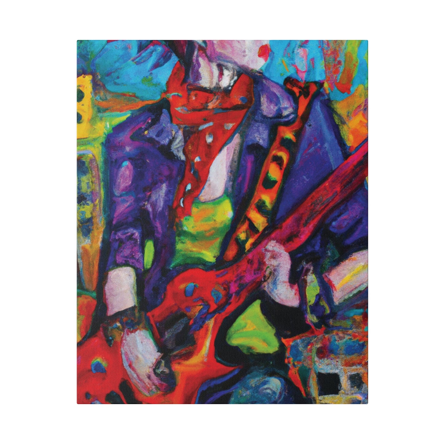 9529Y - Rockstar Oil Painting Style Print | Poster | Home Decor | Wall Art | Music Art | Canvas