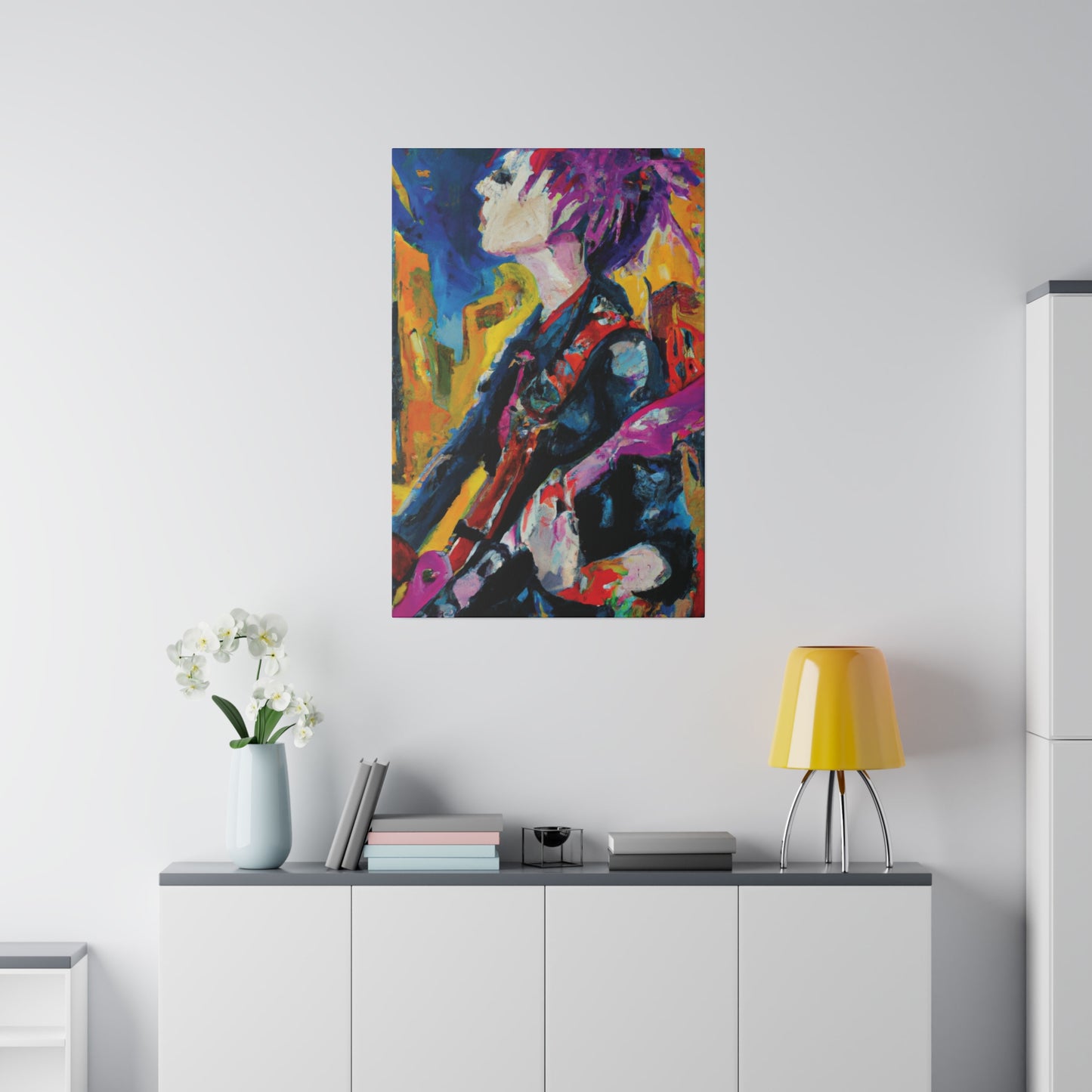 8245D - Rockstar Oil Painting Style Print | Poster | Home Decor | Wall Art | Music Art | Canvas