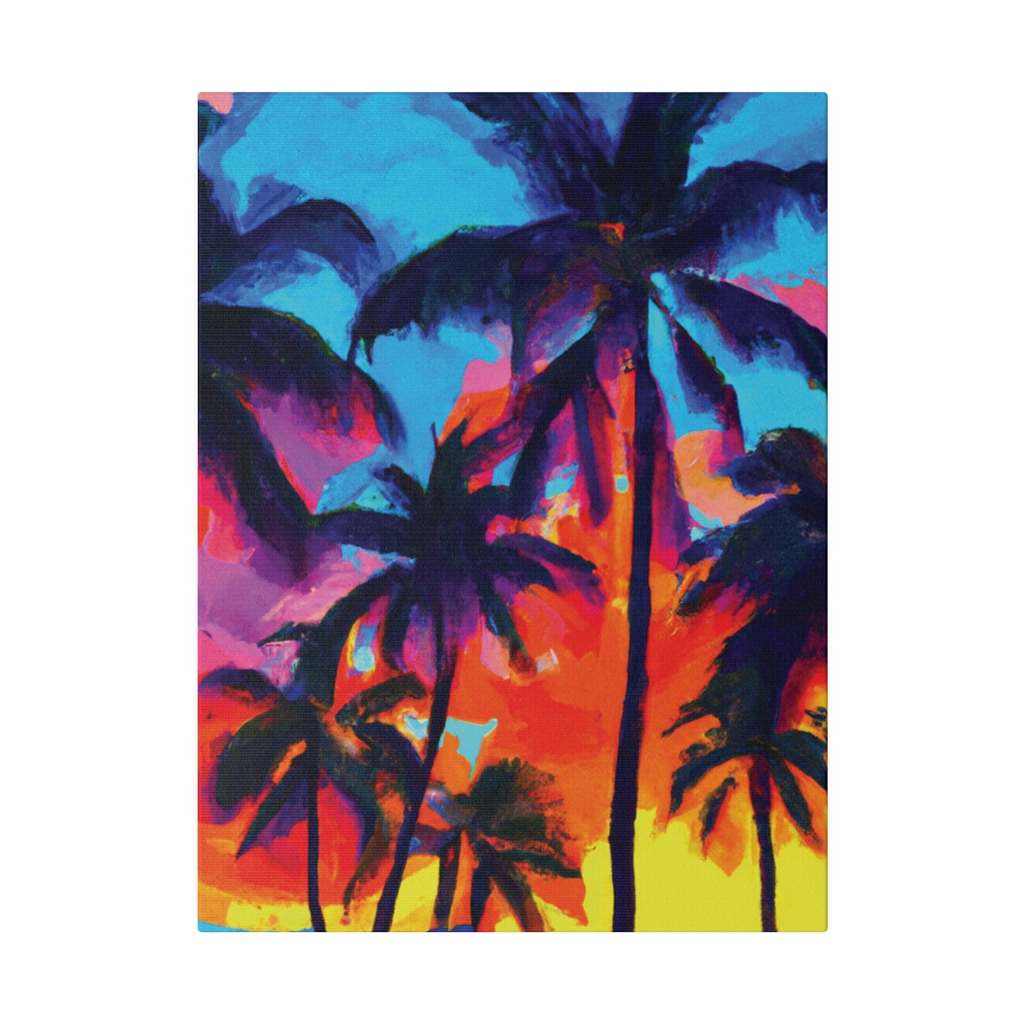4672F - Miami Beach Sunset Painting Print | Miami | Beach | Sunset | Poster | Home Decor | Wall Art | Canvas