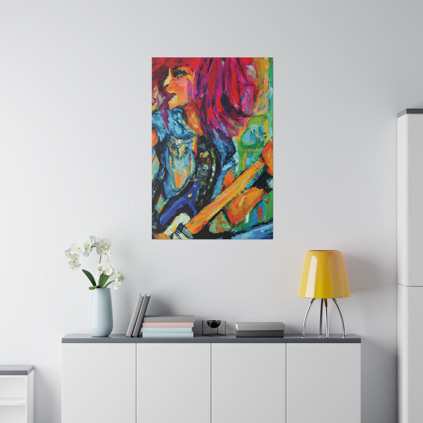 9483V - Rockstar Oil Painting Style Print | Poster | Home Decor | Wall Art | Music Art | Canvas