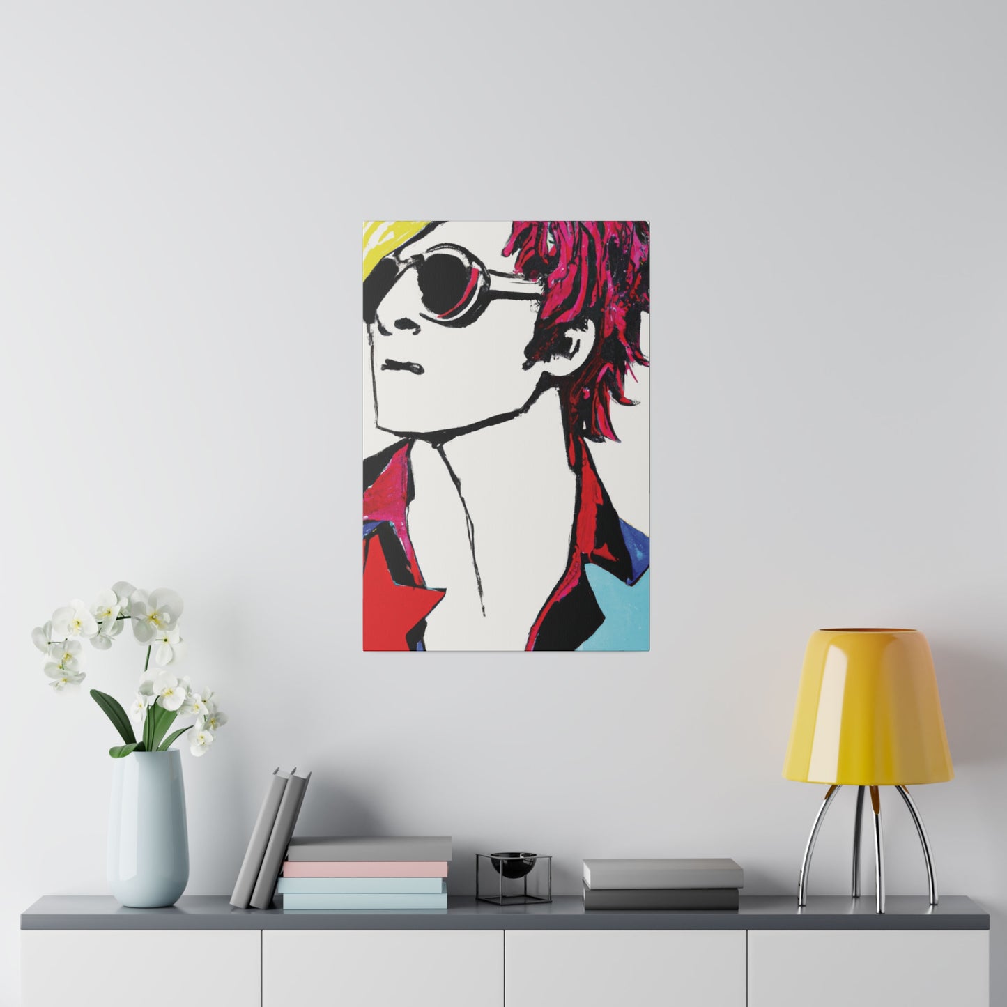 5319A - Rockstar Painting Print | Face | Abstract | Poster | Home Decor | Wall Art | Music Art | Canvas