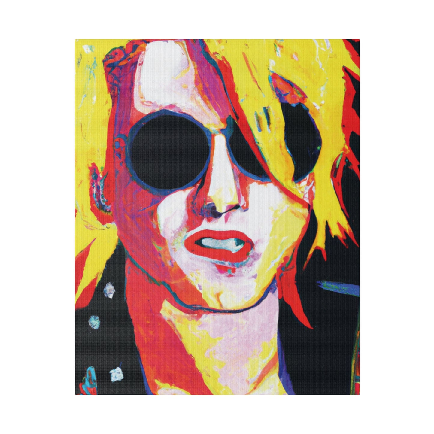 4786R - Rockstar Painting Print | Face | Abstract | Poster | Home Decor | Wall Art | Music Art | Canvas