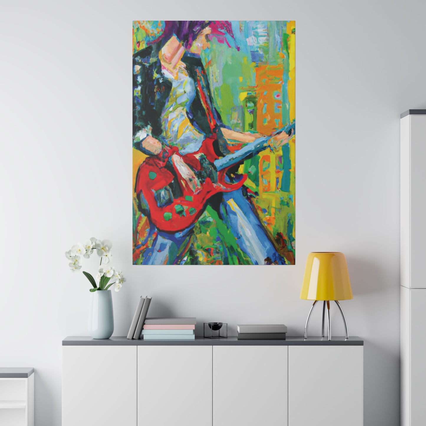 7369K - Rockstar Oil Painting Style Print | Poster | Home Decor | Wall Art | Music Art | Canvas