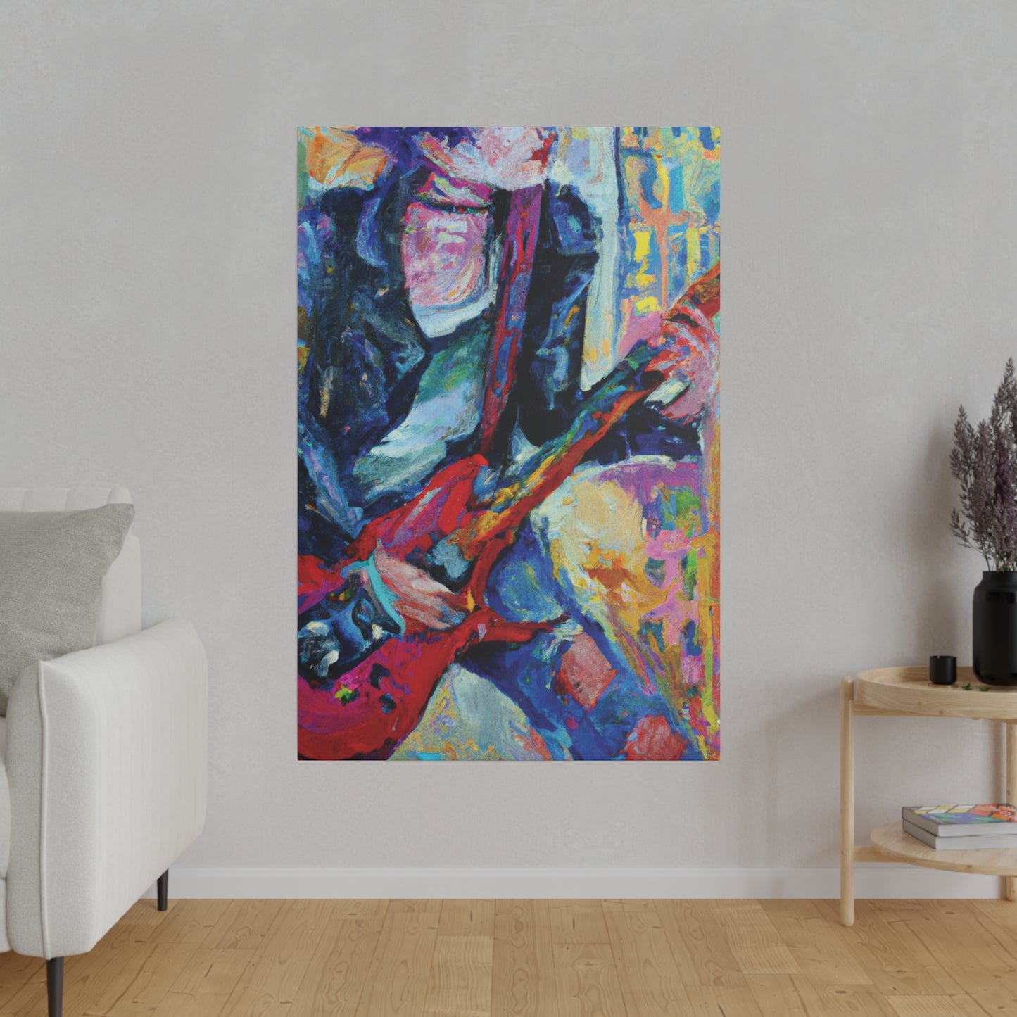 4512K - Rockstar Oil Painting Style Print | Poster | Home Decor | Wall Art | Music Art | Canvas