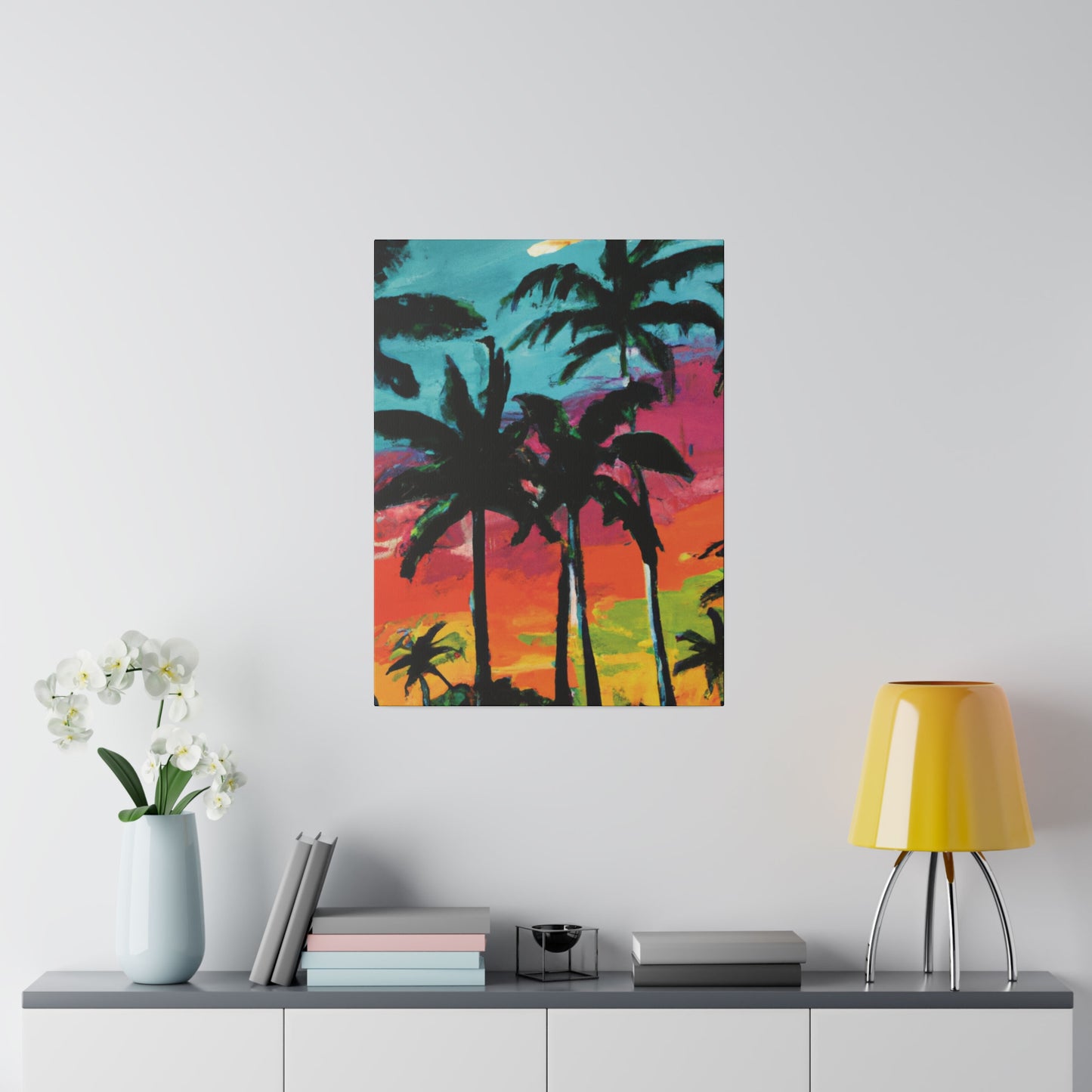 9761F - Miami Beach Sunset Painting Print | Miami | Beach | Sunset | Poster | Home Decor | Wall Art | Canvas