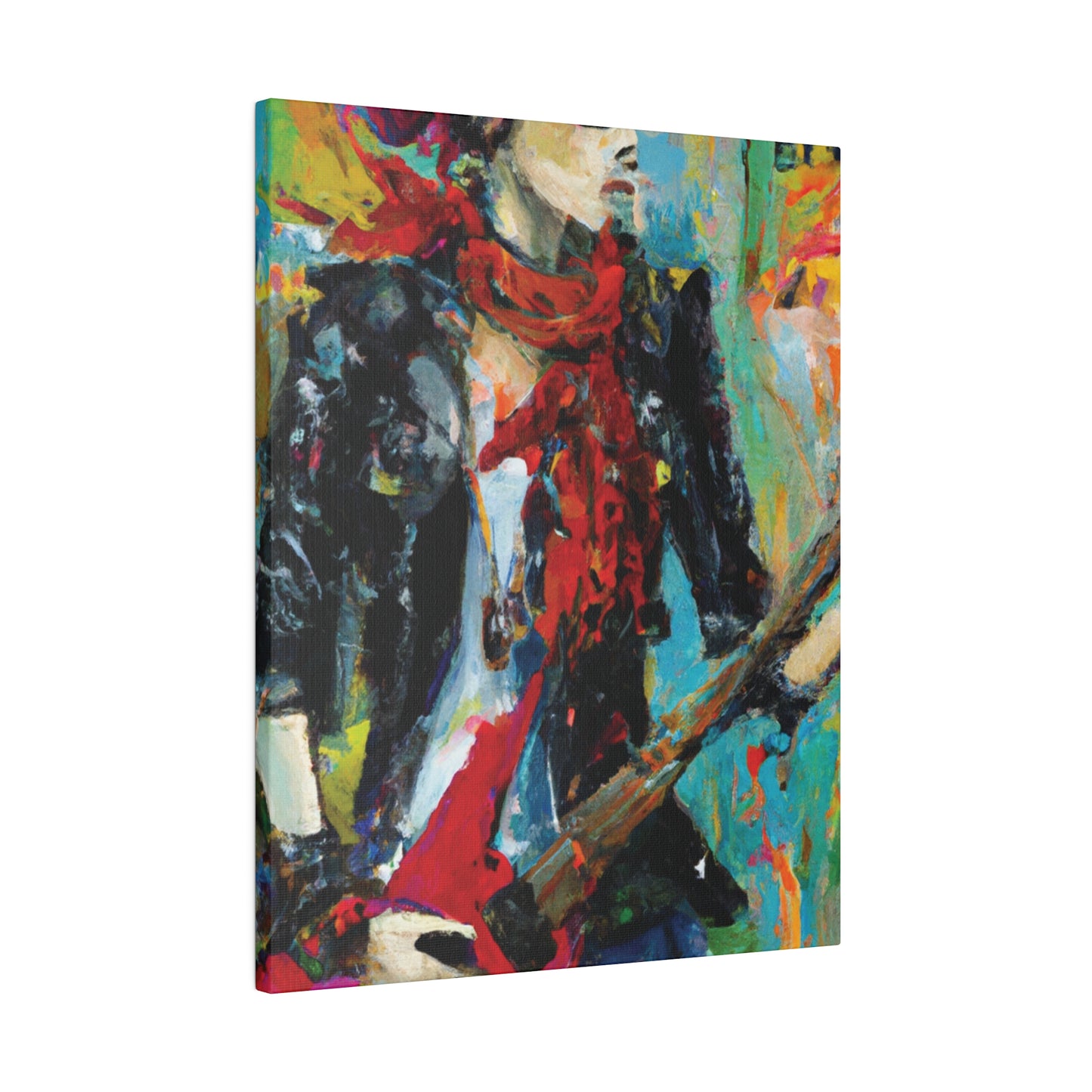 4292C - Rockstar Oil Painting Style Print | Poster | Home Decor | Wall Art | Music Art | Canvas