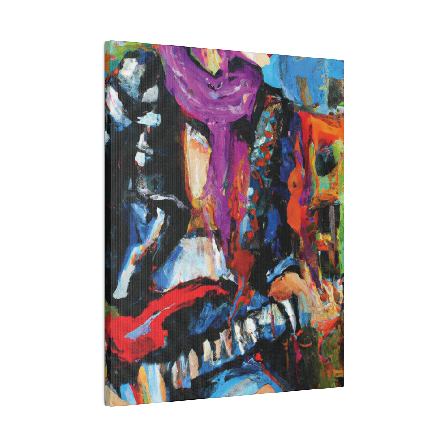 6696F - Rockstar Oil Painting Style Print | Poster | Home Decor | Wall Art | Music Art | Canvas