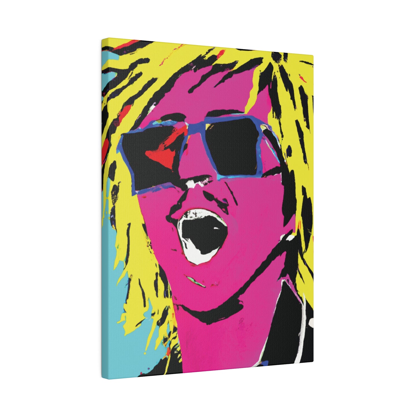 8376W - Rockstar Painting Print | Face | Abstract | Poster | Home Decor | Wall Art | Music Art | Canvas