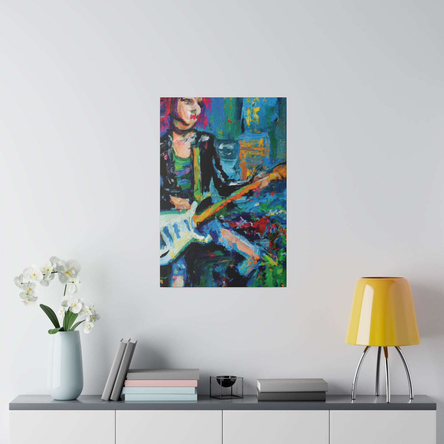 6774A - Rockstar Oil Painting Style Print | Poster | Home Decor | Wall Art | Music Art | Canvas