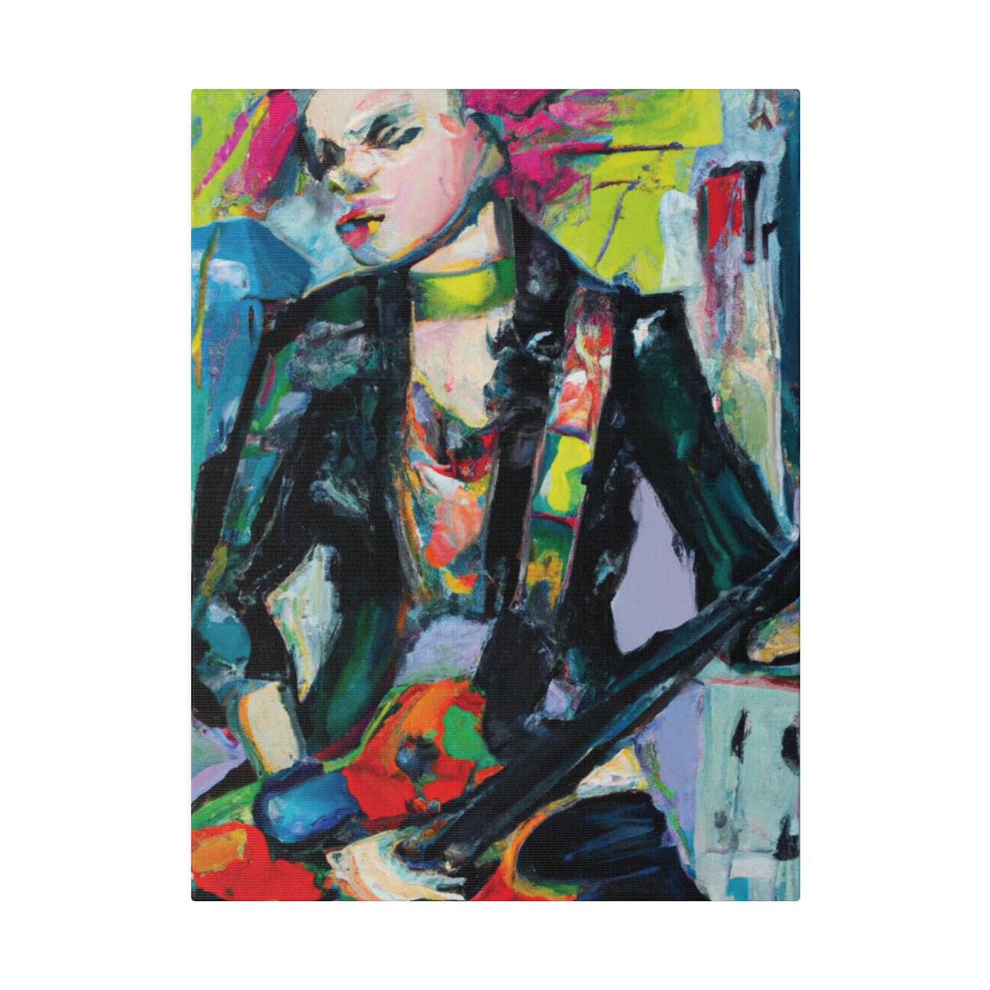 7258Y - Rockstar Oil Painting Style Print | Poster | Home Decor | Wall Art | Music Art | Canvas