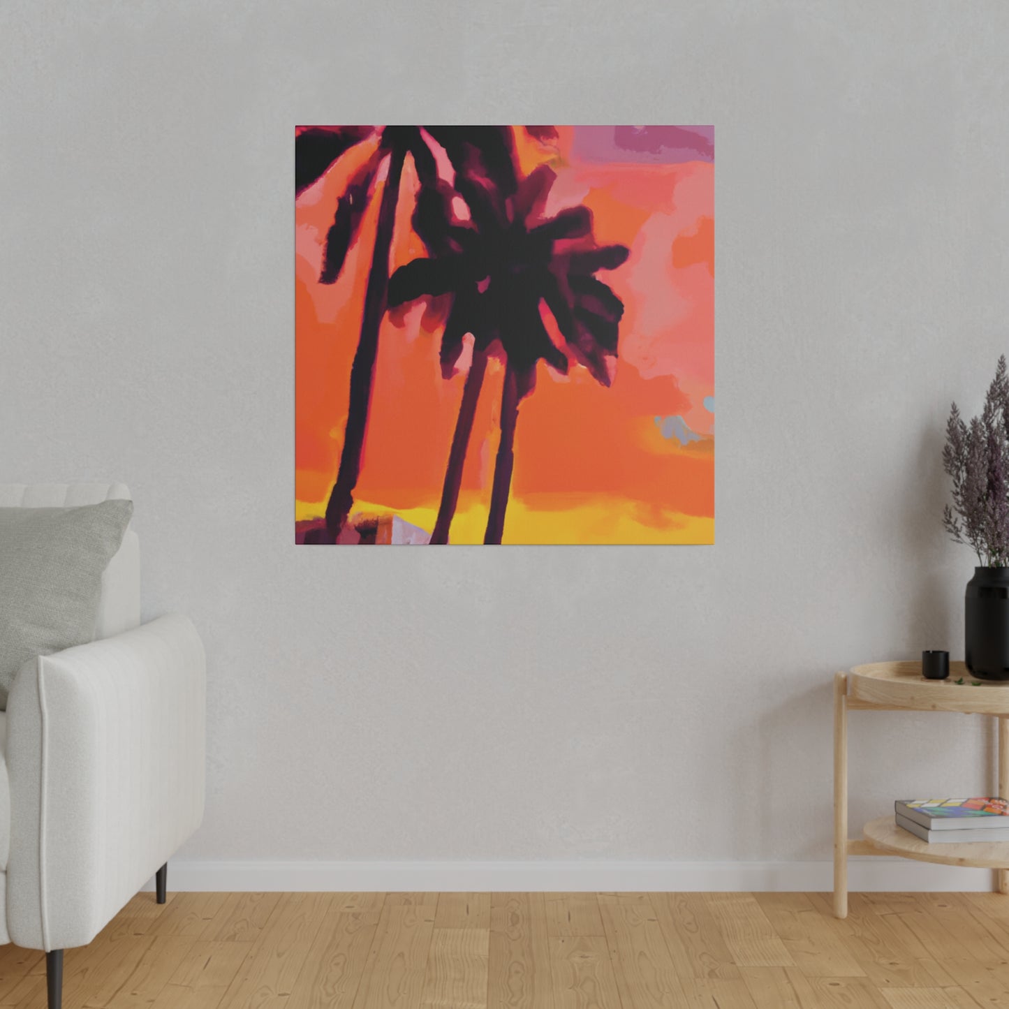 8398N - Miami Beach Sunset Painting Print | Miami | Beach | Sunset | Poster | Home Decor | Wall Art | Canvas