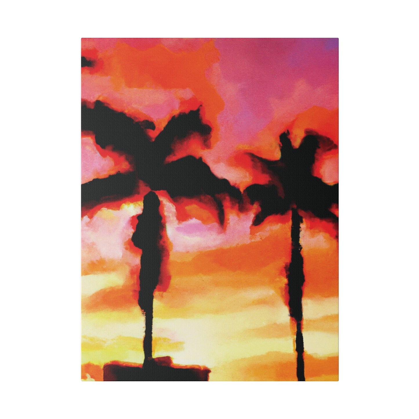 1413Q - Miami Beach Sunset Painting Print | Miami | Beach | Sunset | Poster | Home Decor | Wall Art | Canvas