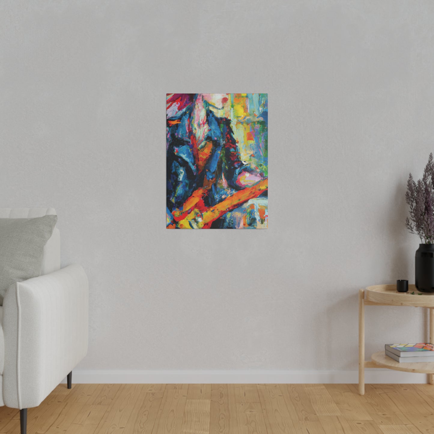 5379F - Rockstar Oil Painting Style Print | Poster | Home Decor | Wall Art | Music Art | Canvas