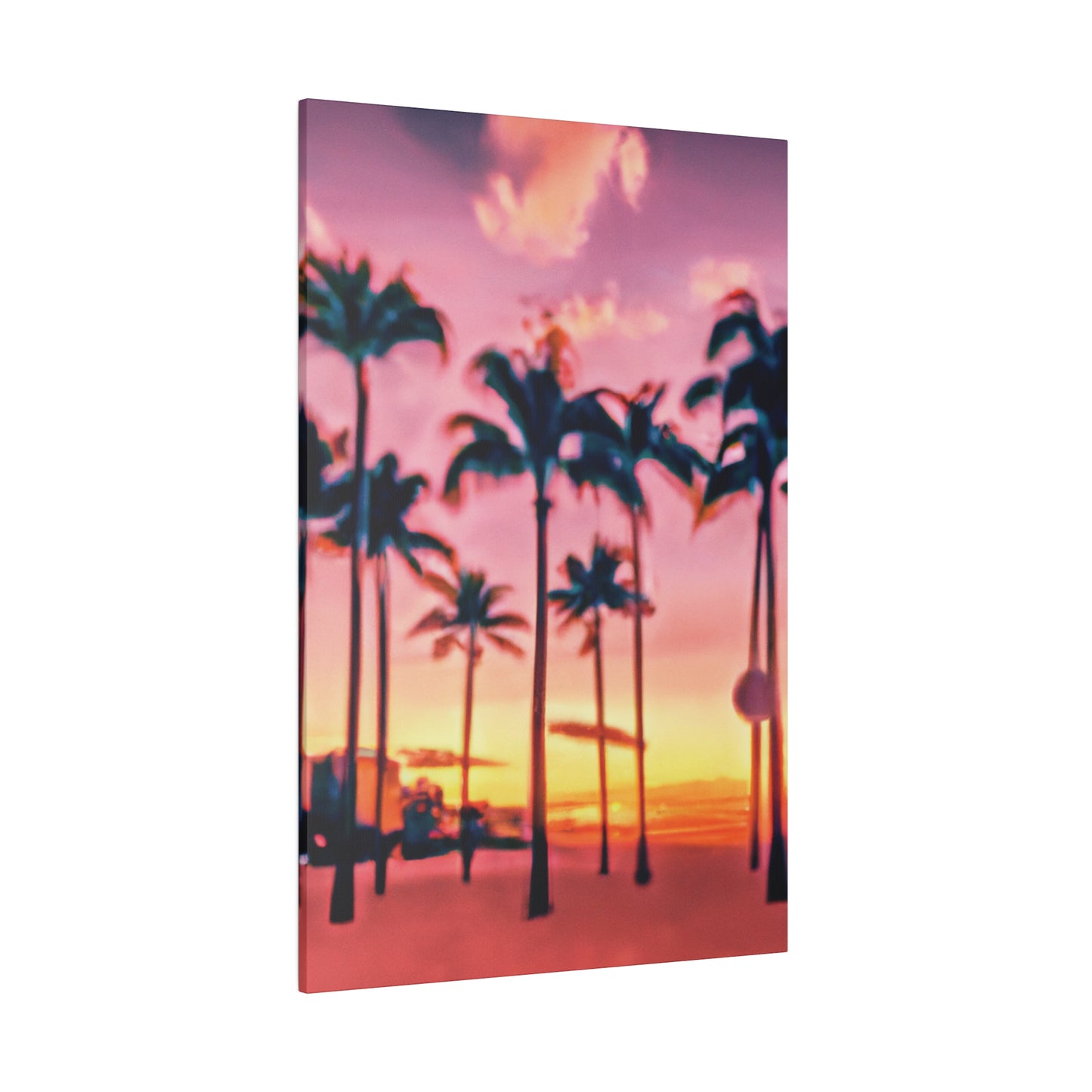 8183G - Miami Beach Sunset Painting Print | Miami | Beach | Sunset | Poster | Home Decor | Wall Art | Canvas