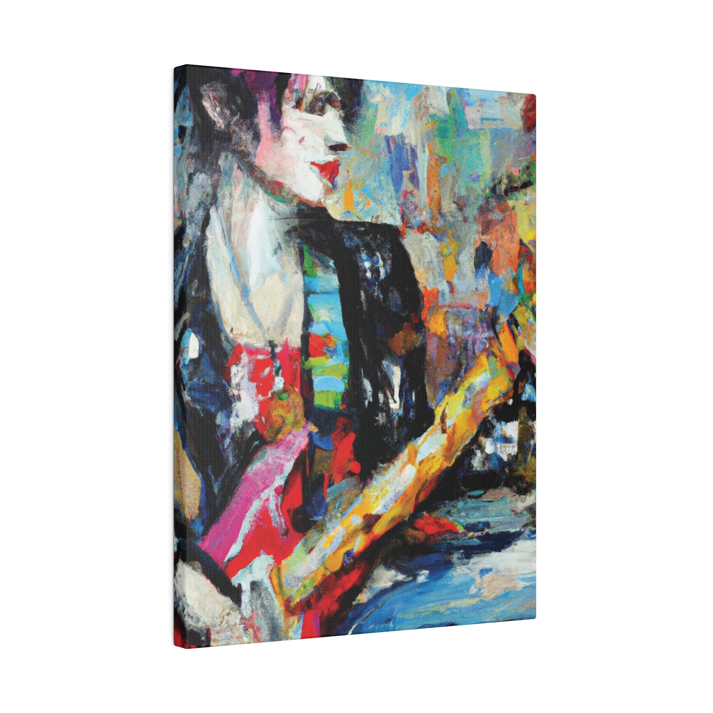 8162K - Rockstar Oil Painting Style Print | Poster | Home Decor | Wall Art | Music Art | Canvas