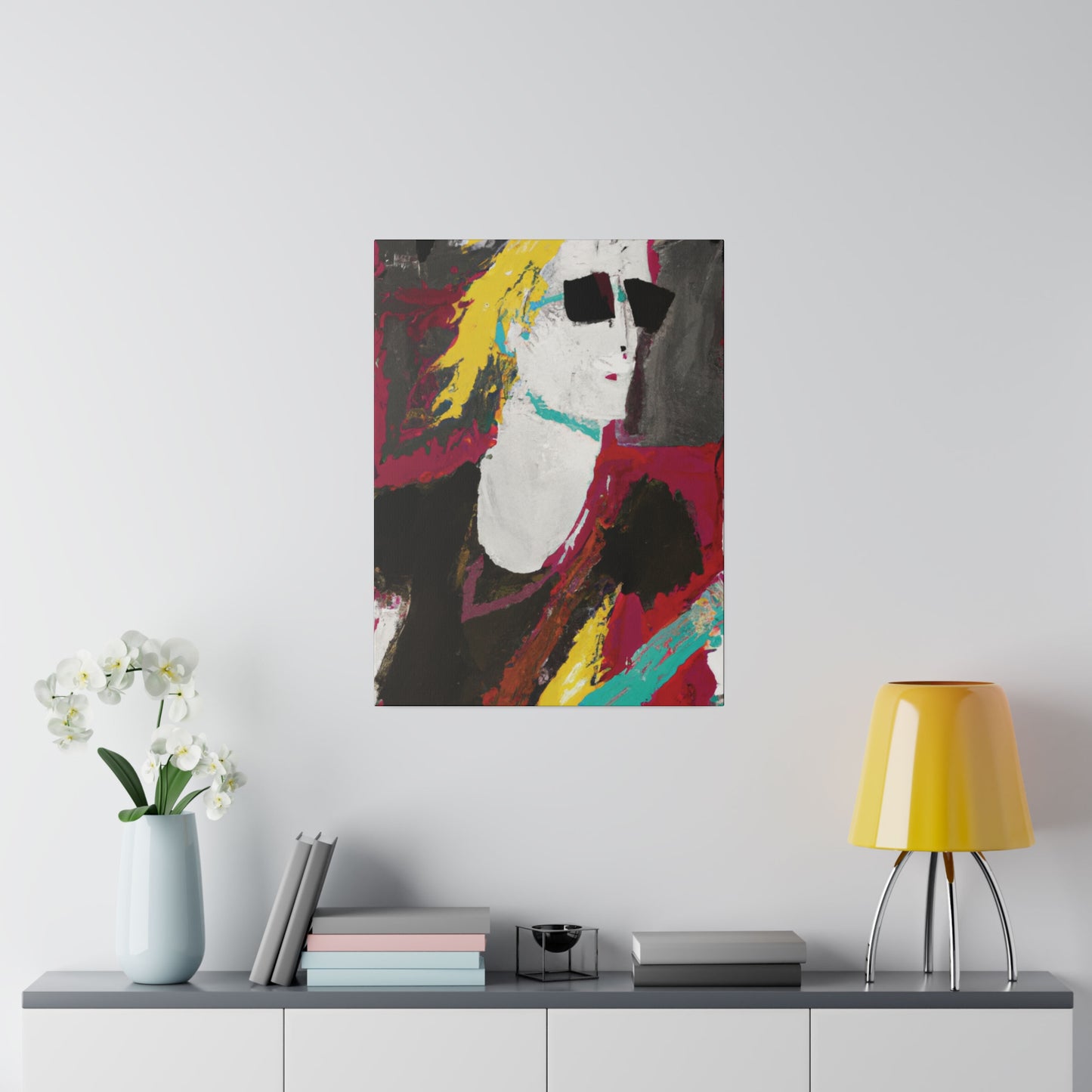 9346S - Rockstar Painting Print | Face | Abstract | Poster | Home Decor | Wall Art | Music Art | Canvas