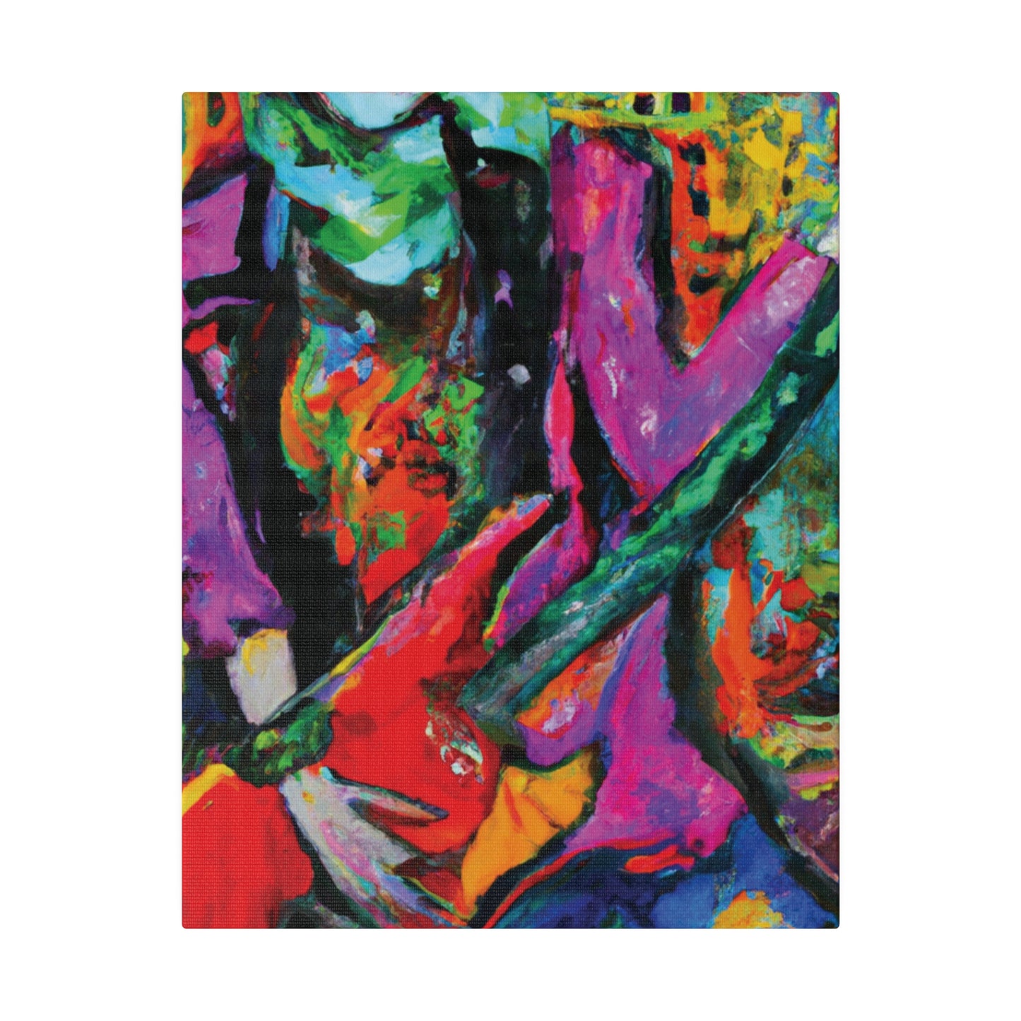 3861D - Rockstar Oil Painting Style Print | Poster | Home Decor | Wall Art | Music Art | Canvas