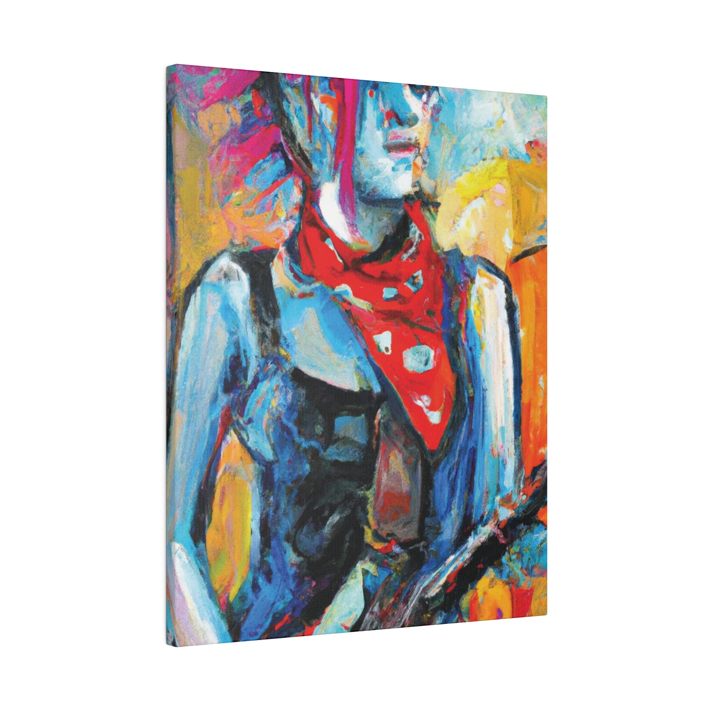 7372P - Rockstar Oil Painting Style Print | Poster | Home Decor | Wall Art | Music Art | Canvas