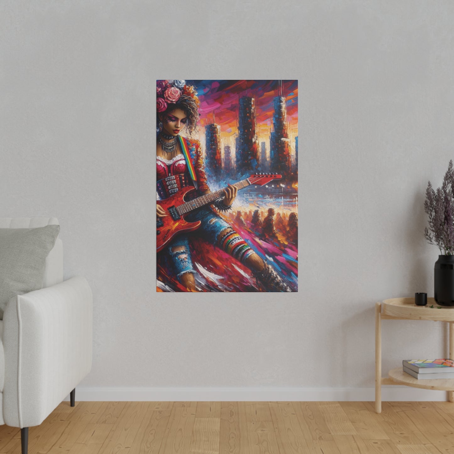 6794Z - Rockstar Oil Painting Style Print | Poster | Home Decor | Wall Art | Music Art | Canvas