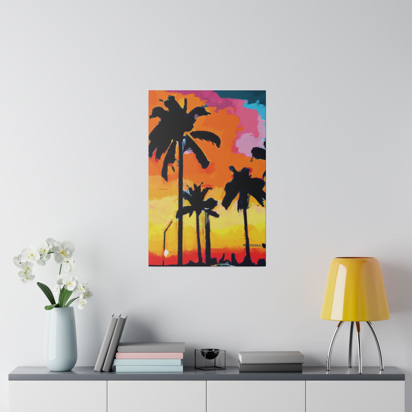 2956A - Miami Beach Sunset Painting Print | Miami | Beach | Sunset | Poster | Home Decor | Wall Art | Canvas